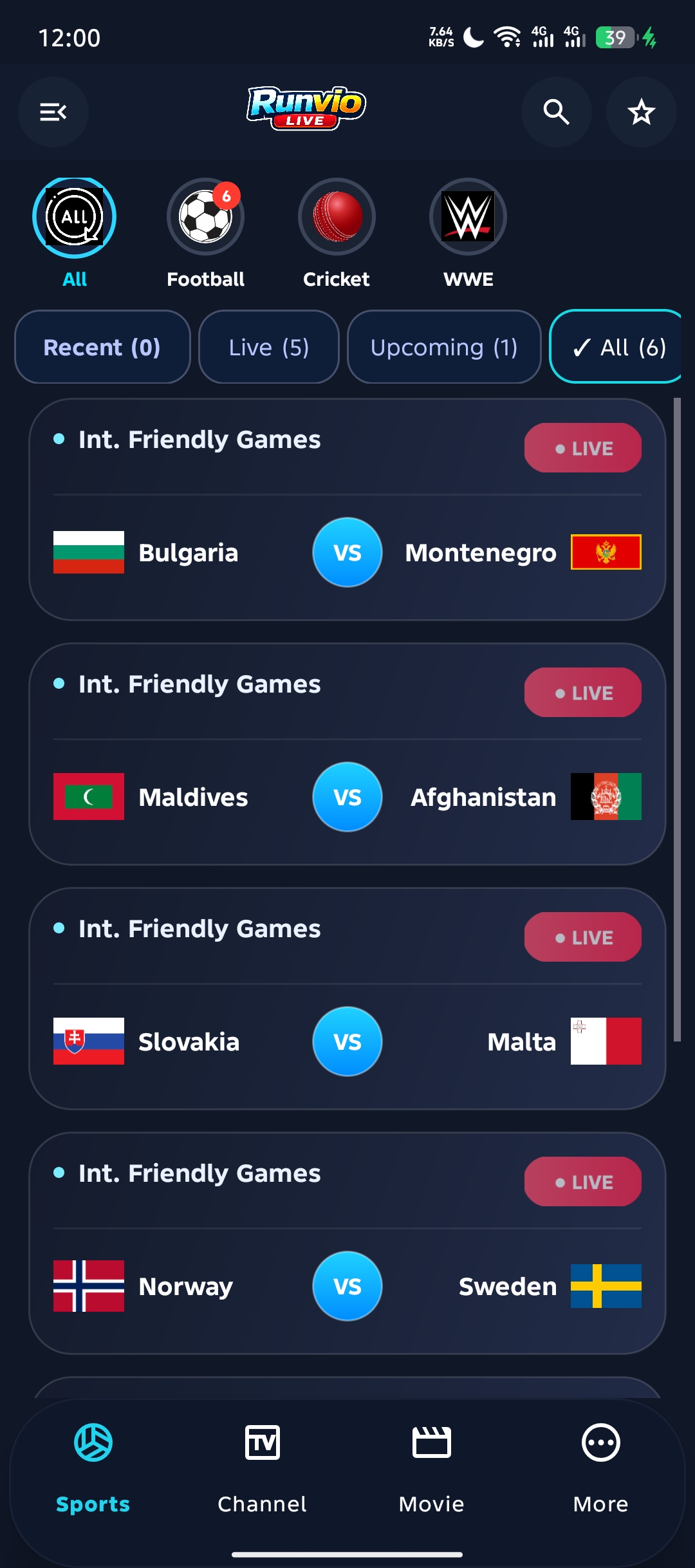 Live Tv Movie App